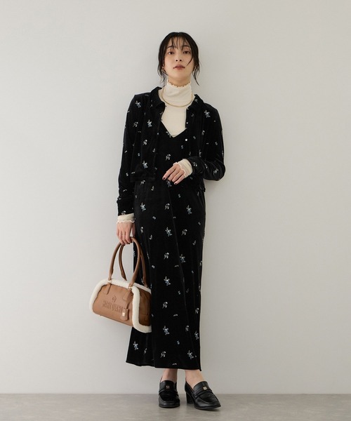 VIS(ビス)の「カラー刺繍ベロアカーディガン(カーディガン/ボレロ・レディース・ブラウン系その他/ブラック系その他・FREE)」の20枚目の写真