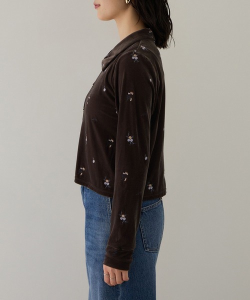 VIS(ビス)の「カラー刺繍ベロアカーディガン(カーディガン/ボレロ・レディース・ブラウン系その他/ブラック系その他・FREE)」の22枚目の写真