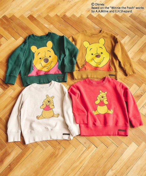 F.O.KIDS（エフオーキッズ）の「F.O.KIDS/エフオーキッズ ディズニーキャラクター Pooh 4色2柄トレーナー プーさん 子供服 通園 かわいい おでかけ カジュアル 2026秋冬 秋服 冬服（スウェット・キッズ・レッド/グリーン/アイボリー/キャメル・130/140/150/160）」の8枚目の写真