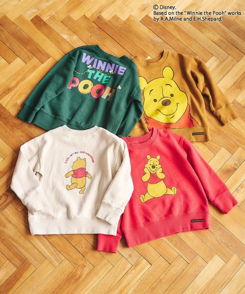 F.O.KIDS（エフオーキッズ）の「F.O.KIDS/エフオーキッズ ディズニーキャラクター Pooh 4色2柄トレーナー プーさん 子供服 通園 かわいい おでかけ カジュアル 2026秋冬 秋服 冬服（スウェット・キッズ・レッド/グリーン/アイボリー/キャメル・130/140/150/160）」の7枚目の写真