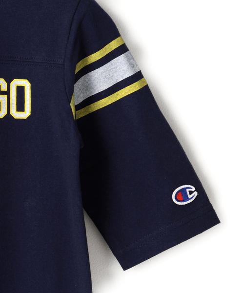 Champion(チャンピオン)の「別注 Champion(チャンピオン) 7分 プリント ワンピース◆(ワンピース・キッズ・ホワイト/ネイビー・110cm/120cm/100cm)」の5枚目の写真