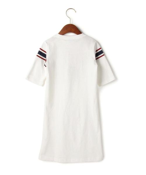 Champion(チャンピオン)の「別注 Champion(チャンピオン) 7分 プリント ワンピース◆(ワンピース・キッズ・ホワイト/ネイビー・110cm/120cm/100cm)」の8枚目の写真