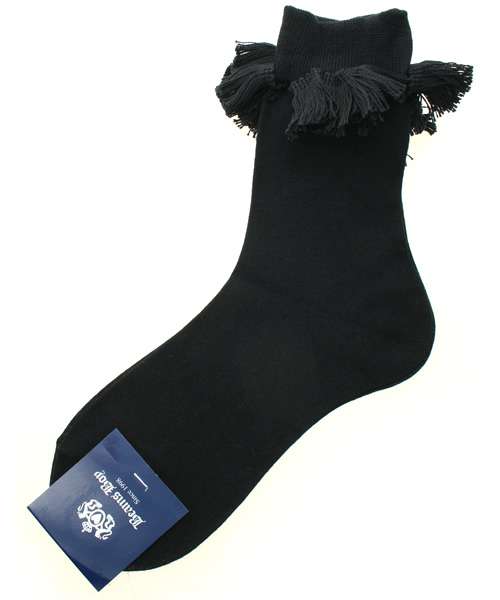 BEAMS BOY(ビームスボーイ)の「BEAMS BOY / フリンジSOCKS(ソックス/靴下・レディース・グレー/ベージュ/ネイビー/ホワイト/ブラック・ONE SIZE)」の3枚目の写真