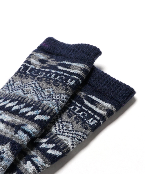 THE NORTH FACE（ザノースフェイス）の「ザ・ノース・フェイス ユニセックスコンフォートトレッキングジャガードソックス（ソックス/靴下・メンズ・ネイビー/ブルー系その他/ブラック・SMALL/LARGE/MEDIUM）」の6枚目の写真