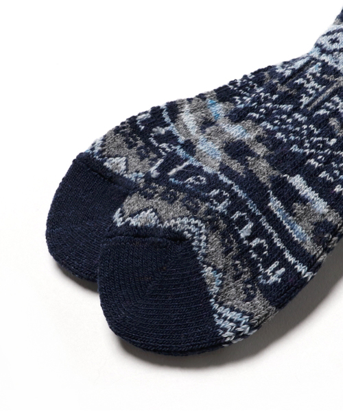 THE NORTH FACE（ザノースフェイス）の「ザ・ノース・フェイス ユニセックスコンフォートトレッキングジャガードソックス（ソックス/靴下・メンズ・ネイビー/ブルー系その他/ブラック・SMALL/LARGE/MEDIUM）」の4枚目の写真