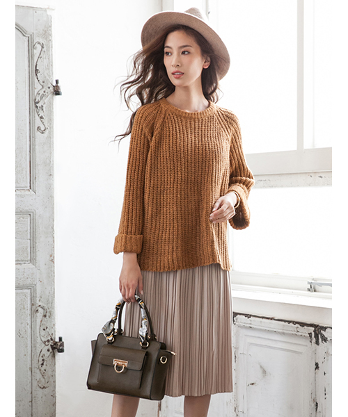 fifth（フィフス）の「ロングプリーツスカート（スカート・レディース・ブラック/グリーン/ボルドー/ホワイト/ネイビー/ベージュ・MEDIUM）」の4枚目の写真