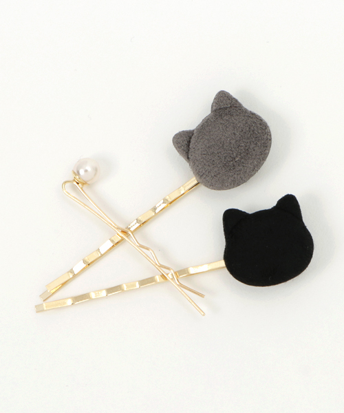 Dictionary ディクショナリー の Dictionary スエード猫ヘアピンセット ヘアピン Wear