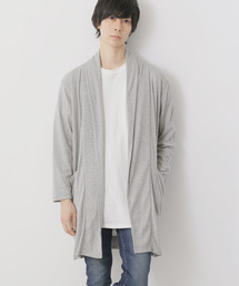 MONO-MART | 2017SS ロング丈 ガウン カーディガン フライス編み スプリング コーディガン(カーディガン/ボレロ)