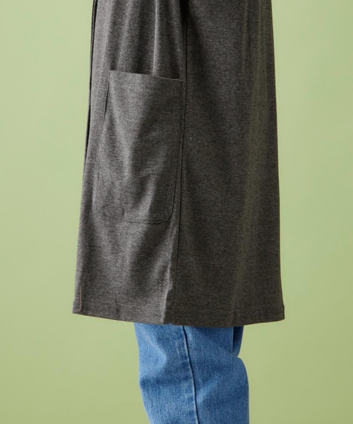 MONO-MART（モノマート）の「ロング丈 ガウン カーディガン フライス編み コーディガン（カーディガン/ボレロ・メンズ・ライトベージュ/ブラック/オリーブ/ダークブラウン/グレー/チャコール/ネイビー/オートミール/ブルーグリーン/ブラウン系その他/ピンク/ベージュ系その他・FREE）」の18枚目の写真