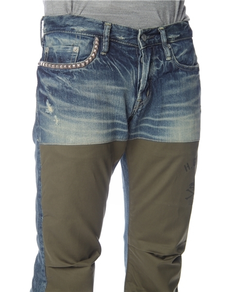 HYSTERIC GLAMOUR（ヒステリックグラマー）の「SP加工デニム×アーミーサテンロールアップクロップドPT（その他パンツ・メンズ・インディゴブルー・28inch/30inch/32inch）」の4枚目の写真