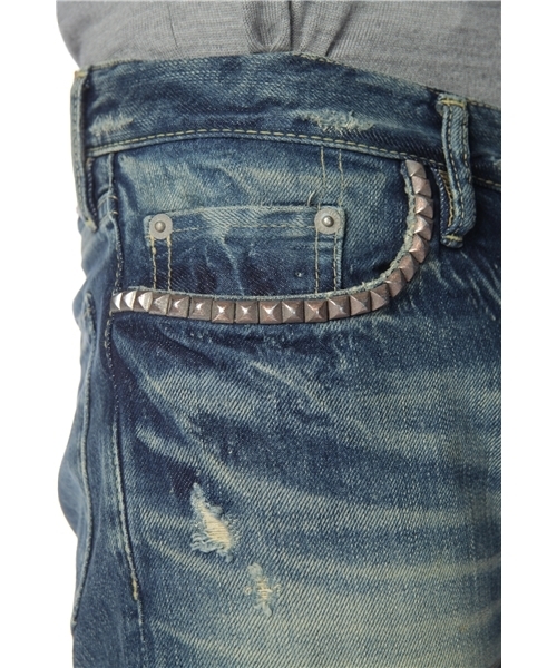 HYSTERIC GLAMOUR（ヒステリックグラマー）の「SP加工デニム×アーミーサテンロールアップクロップドPT（その他パンツ・メンズ・インディゴブルー・28inch/30inch/32inch）」の8枚目の写真