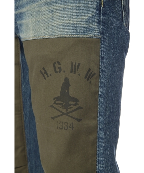 HYSTERIC GLAMOUR（ヒステリックグラマー）の「SP加工デニム×アーミーサテンロールアップクロップドPT（その他パンツ・メンズ・インディゴブルー・28inch/30inch/32inch）」の9枚目の写真