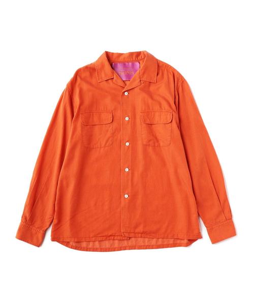 UNITED ARROWS & SONS(ユナイテッドアローズアンドサンズ)の「UNITED ARROWS & SONS(ユナイテッドアローズ&サンズ)CUP/CTN OPEN O/D ◆(シャツ/ブラウス・メンズ・オレンジ/ターコイズブルー・LARGE/X-LARGE/SMALL/MEDIUM)」の2枚目の写真