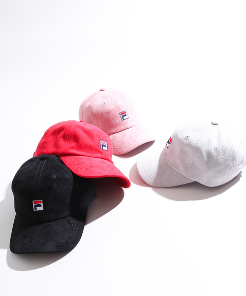 FILA（フィラ）の「∴WEGO/FILA別注フェイクスエードローキャップ（キャップ・メンズ・ピンク/レッド/ブラック/グレー・FREE）」の5枚目の写真