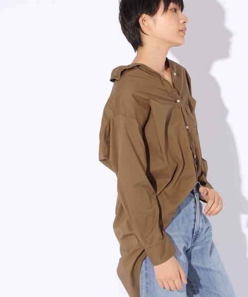 niko and...（ニコアンド）の「マーセBIGLONGシャツ【niko and ...】（シャツ/ブラウス・レディース・オリーブ/ブルー/マスタード/ホワイト・MEDIUM/LARGE）」の3枚目の写真