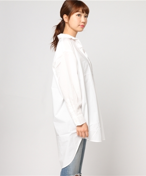 niko and...（ニコアンド）の「マーセBIGLONGシャツ【niko and ...】（シャツ/ブラウス・レディース・オリーブ/ブルー/マスタード/ホワイト・MEDIUM/LARGE）」の6枚目の写真