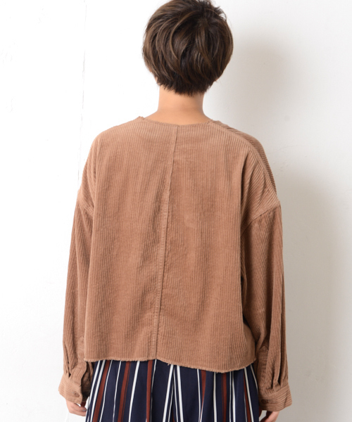 CIAOPANIC(チャオパニック)の「太畝コーデュロイシャツジャケット(シャツ/ブラウス・レディース・ブラック/ブラウン/アイボリー・FREE)」の9枚目の写真