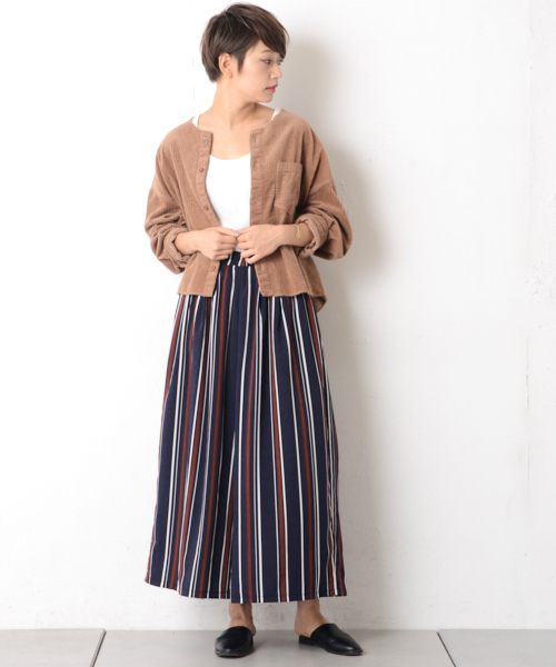 CIAOPANIC(チャオパニック)の「太畝コーデュロイシャツジャケット(シャツ/ブラウス・レディース・ブラック/ブラウン/アイボリー・FREE)」の13枚目の写真