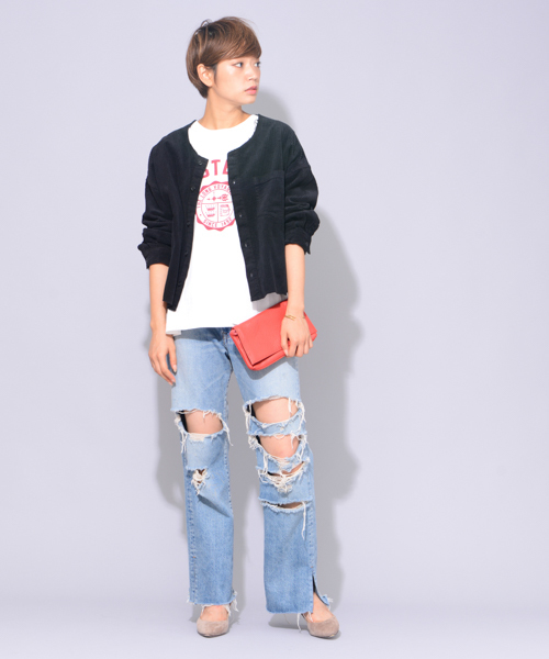 CIAOPANIC(チャオパニック)の「太畝コーデュロイシャツジャケット(シャツ/ブラウス・レディース・ブラック/ブラウン/アイボリー・FREE)」の15枚目の写真