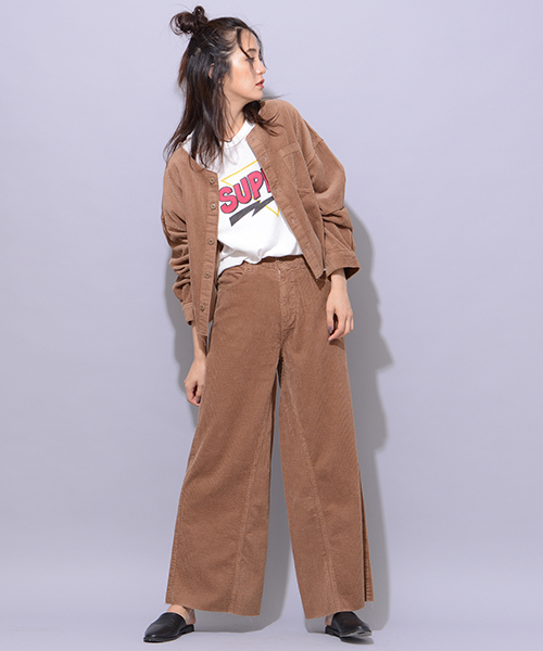 CIAOPANIC(チャオパニック)の「太畝コーデュロイシャツジャケット(シャツ/ブラウス・レディース・ブラック/ブラウン/アイボリー・FREE)」の20枚目の写真