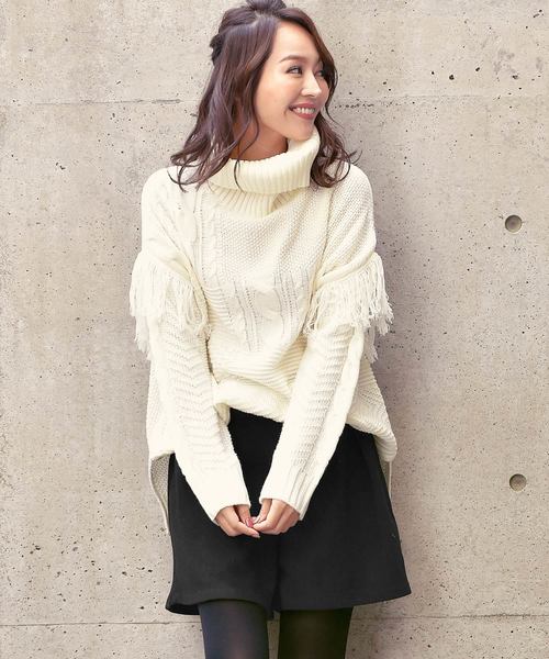 KOBE LETTUCE（コウベレタス）の「【レオパード柄・グレンチェック柄・無地】フェイクウールキュロットパンツ＊レディース/ボトムス/ショーパン[M1469]神戸レタス（その他パンツ・レディース・ブラック/ネイビー/アイボリー/ブラック系その他/グレー系その他/ブラウン系その他/キャメル/レオパード・FREE）」の19枚目の写真
