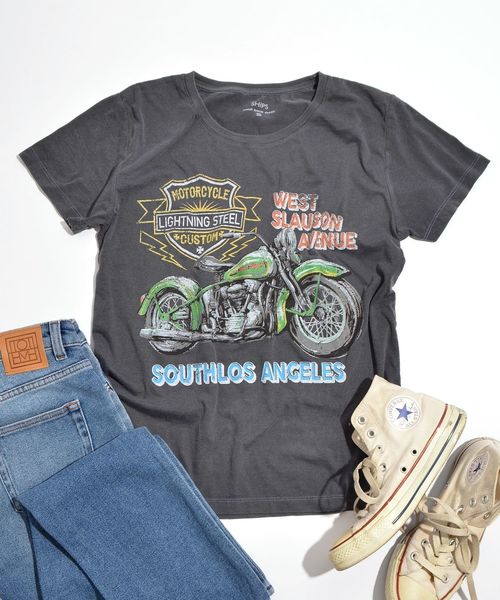 SHIPS（シップス）の「プリントTee◇（Tシャツ/カットソー・レディース・ブラック/ブラック系その他/ブラック系その他2/ブラック系その他3・ONE SIZE）」の4枚目の写真