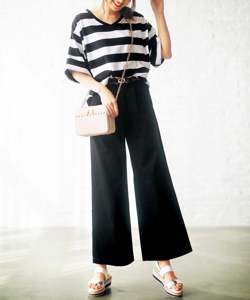 GeeRA(ジーラ)の「ゴムベルト付チノワイドパンツ(その他パンツ・レディース・ブルー系その他/ベージュ/カーキ/ブラック・SMALL/X-LARGE/XX-LARGE/LARGE/MEDIUM)」の11枚目の写真