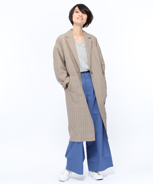LAKOLE（ラコレ）の「グレンチェックラペルドコート / LAKOLE（ステンカラーコート・レディース・その他8・MEDIUM/SMALL）」の10枚目の写真