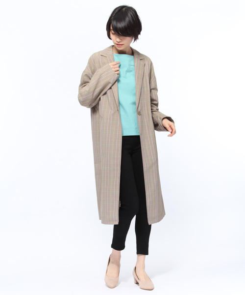 LAKOLE（ラコレ）の「グレンチェックラペルドコート / LAKOLE（ステンカラーコート・レディース・その他8・MEDIUM/SMALL）」の11枚目の写真