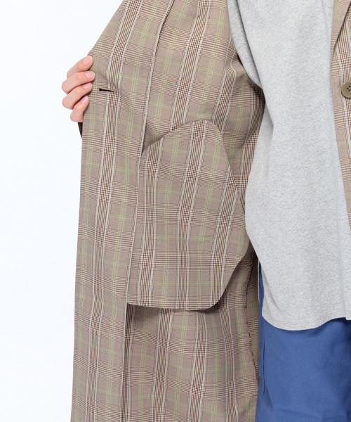 LAKOLE（ラコレ）の「グレンチェックラペルドコート / LAKOLE（ステンカラーコート・レディース・その他8・MEDIUM/SMALL）」の7枚目の写真