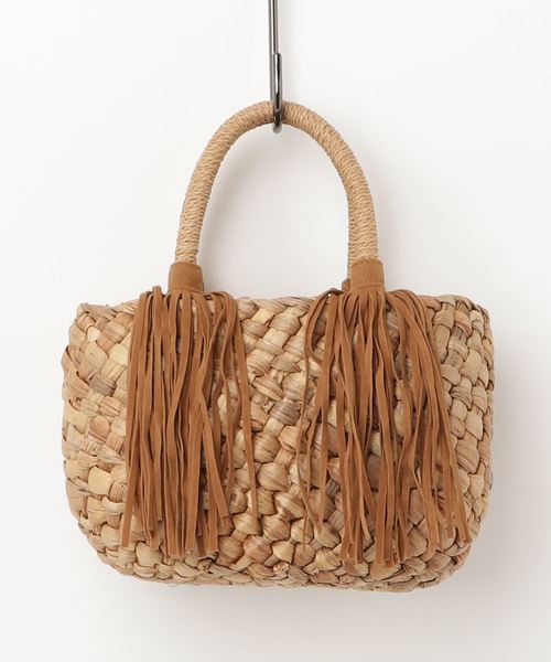 laboratory work(ラボラトリーワーク)の「フリンジミニトート(かごバッグ・レディース・ブラック/ブラウン・フリー)」の21枚目の写真