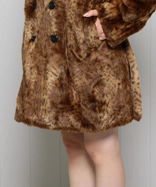 Needles（ニードルス）の「＜NEEDLES＞LEOPARD FAKE FUR COAT/コート（その他アウター・レディース・ブラウン・X-SMALL）」の5枚目の写真