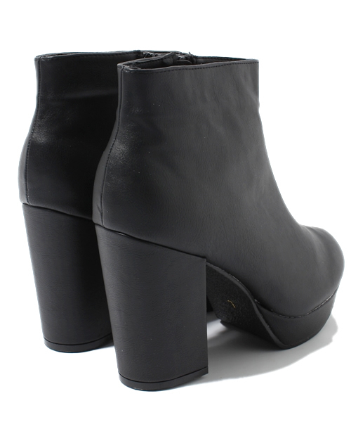 WEGO（ウィゴー）の「WEGO/チャンキーショートブーツ（ブーツ・レディース・ブラック/グレー・23.5/24.5）」の4枚目の写真
