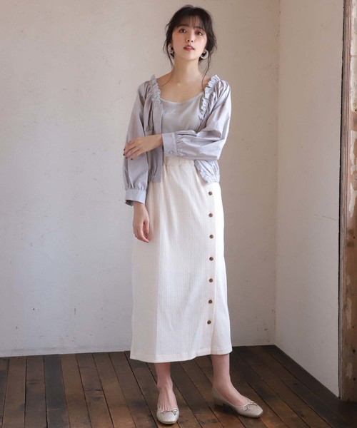 one after another NICE CLAUP(ワンアフターアナザーナイスクラップ)の「タイトミディスカート(スカート・レディース・アイボリー/グリーン系その他/マスタード/レオパード・FREE)」の17枚目の写真