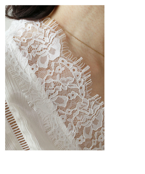 cawaii(カワイイ)の「美しいレースのエレガントブラウストップス(シャツ/ブラウス・レディース・ホワイト/ブラック・FREE)」の21枚目の写真