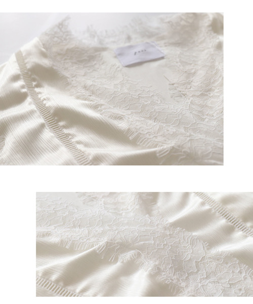 cawaii(カワイイ)の「美しいレースのエレガントブラウストップス(シャツ/ブラウス・レディース・ホワイト/ブラック・FREE)」の4枚目の写真