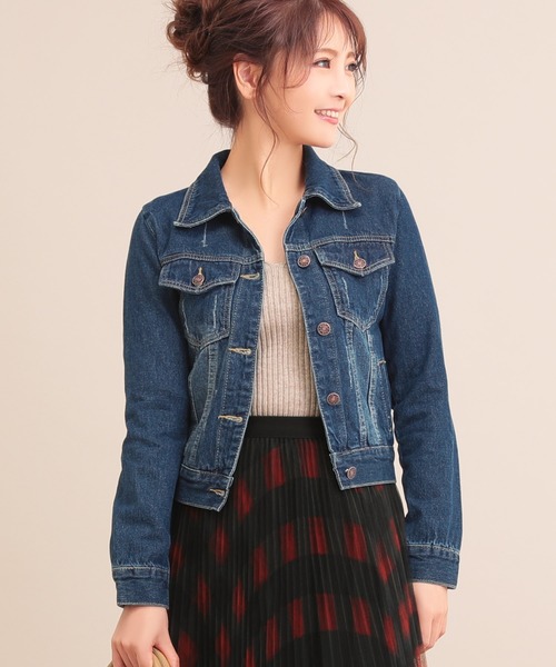 Ninarobe(ニーナローブ)の「デニムジャケット(デニムジャケット)」|インディゴブルー