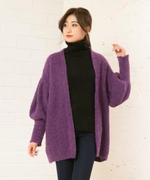 バルーンスリーブフェザーヤーンカーディガン＊レディース/トップス[C3289]神戸レタス