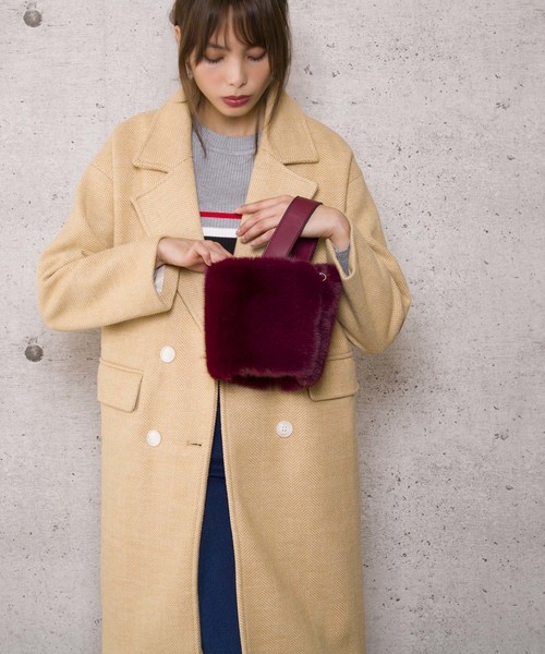 LUGG NAGG(ラグナグ)の「【Jewelobe/ ジュエローブ】フェイクファー 巾着 バケツバッグ(ハンドバッグ・レディース・レッド/ピンク/イエロー/ブルー・FREE)」の11枚目の写真