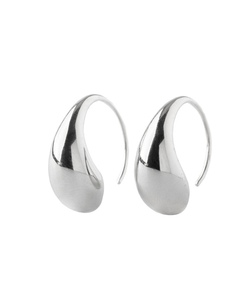 ANEMONE（アネモネ）の「カーブラインのドロップフープピアス（ピアス（両耳用）・レディース・シルバー/ゴールド/ピンクゴールド・FREE）」の5枚目の写真