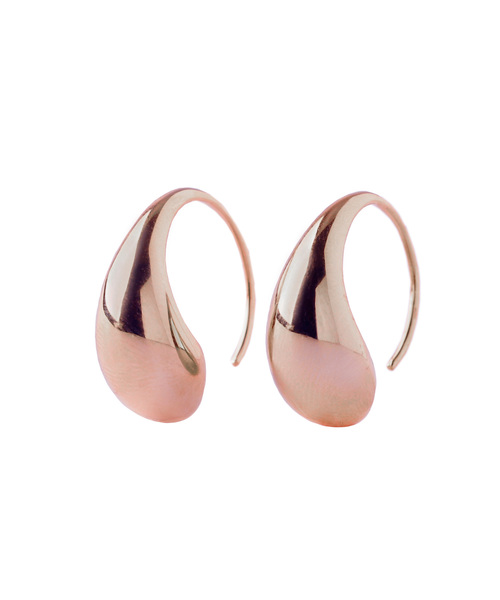 ANEMONE（アネモネ）の「カーブラインのドロップフープピアス（ピアス（両耳用）・レディース・シルバー/ゴールド/ピンクゴールド・FREE）」の6枚目の写真