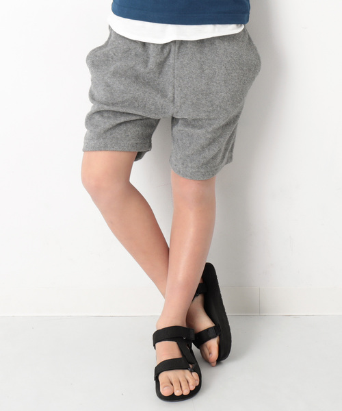 devirock（デビロック）の「パイル地ハーフパンツ（その他パンツ・キッズ・グリーン系その他/ネイビー/ブルー/レッド系その他/杢グレー/カーキ/キャメル/ブラック・140cm/150cm/110cm/130cm/160cm/120cm/100cm）」の4枚目の写真