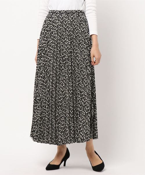 N.(N. Natural Beauty Basic)(エヌエヌナチュラルビューティーベーシック)の「レトロフラワープリーツスカート(スカート・レディース・ブラック系その他/ダークネイビー/レッド系その他・MEDIUM)」の6枚目の写真