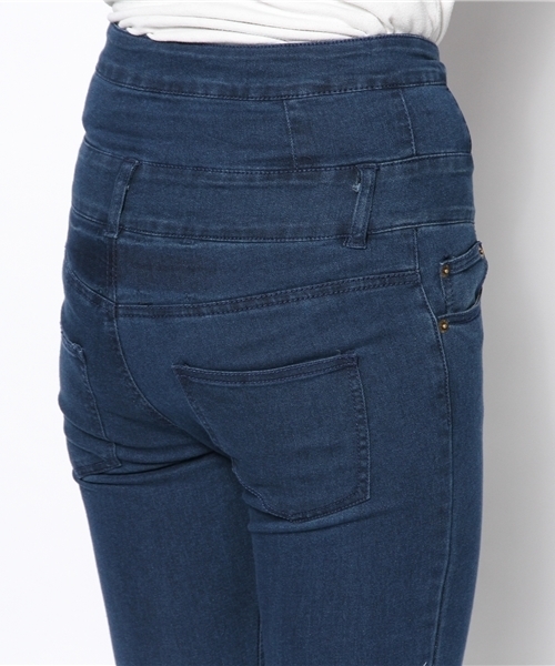 WEGO（ウィゴー）の「WEGO/デニムハイウエストスキニーパンツ（デニムパンツ・レディース・インディゴブルー/ダークインディゴブルー・SMALL/MEDIUM）」の6枚目の写真