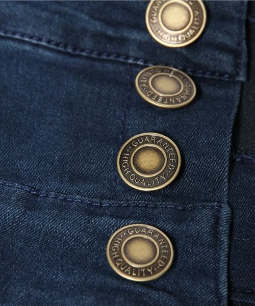 WEGO（ウィゴー）の「WEGO/デニムハイウエストスキニーパンツ（デニムパンツ・レディース・インディゴブルー/ダークインディゴブルー・SMALL/MEDIUM）」の3枚目の写真