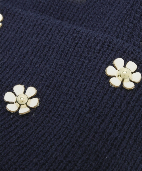 Khaju（カージュ）の「Khaju:デイジーニットキャップ（ニットキャップ/ビーニー・レディース・グレー/ネイビー/ライトブルー・ONE SIZE）」の7枚目の写真