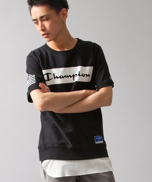 MONKEY TIME（モンキータイム）の「【別注】＜MT×Champion＞∴ Reverse Weave T-SHIRTS/Tシャツ◆（Tシャツ/カットソー・メンズ・ホワイト/ブラック/グレー・LARGE/SMALL/MEDIUM）」の3枚目の写真