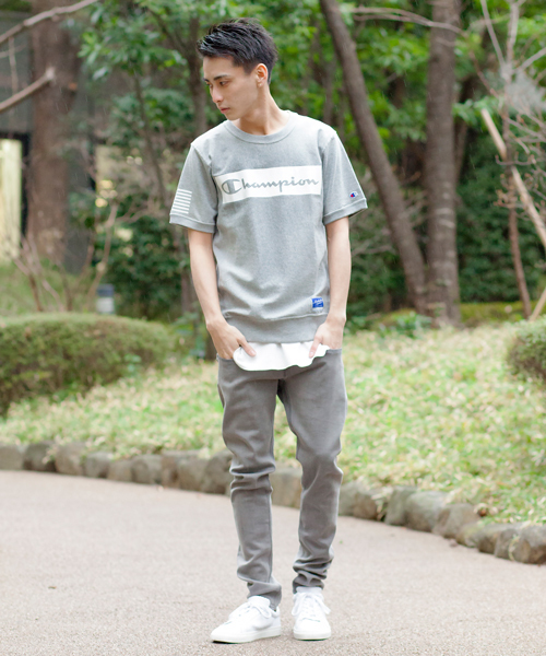 MONKEY TIME（モンキータイム）の「【別注】＜MT×Champion＞∴ Reverse Weave T-SHIRTS/Tシャツ◆（Tシャツ/カットソー・メンズ・ホワイト/ブラック/グレー・LARGE/SMALL/MEDIUM）」の9枚目の写真