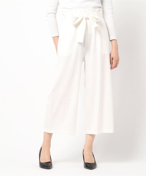 rps(アールピーエス)の「共リボンワイドクロップドパンツ(その他パンツ・レディース・ブラック/ベージュ/オフホワイト・M)」の13枚目の写真