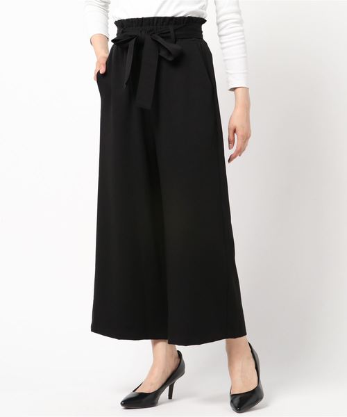 rps(アールピーエス)の「共リボンワイドクロップドパンツ(その他パンツ・レディース・ブラック/ベージュ/オフホワイト・M)」の5枚目の写真